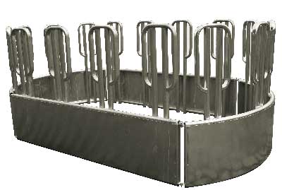 Ovalraufe f&uuml;r Quaderballen und 16 Fresspl&auml;tze